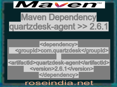 Maven dependency of quartzdesk-agent version 2.6.1