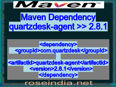 Maven dependency of quartzdesk-agent version 2.8.1