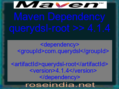 Maven dependency of querydsl-root version 4.1.4