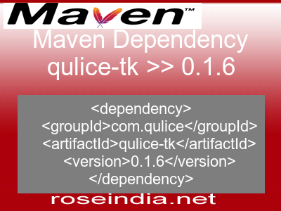 Maven dependency of qulice-tk version 0.1.6