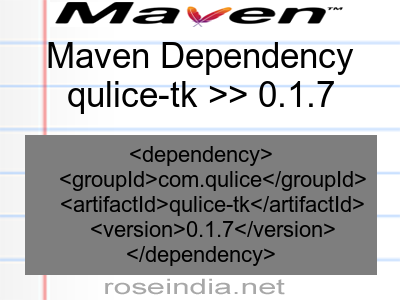 Maven dependency of qulice-tk version 0.1.7