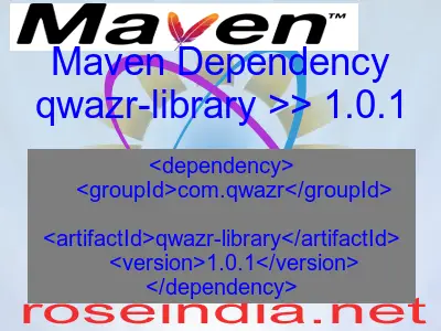 Maven dependency of qwazr-library version 1.0.1