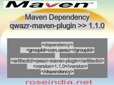 Maven dependency of qwazr-maven-plugin version 1.1.0
