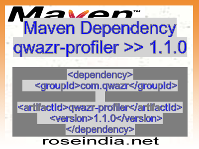 Maven dependency of qwazr-profiler version 1.1.0