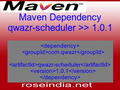 Maven dependency of qwazr-scheduler version 1.0.1