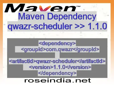Maven dependency of qwazr-scheduler version 1.1.0