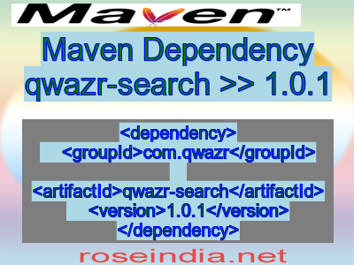Maven dependency of qwazr-search version 1.0.1