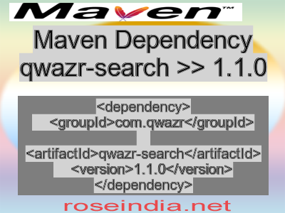 Maven dependency of qwazr-search version 1.1.0
