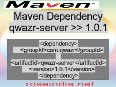 Maven dependency of qwazr-server version 1.0.1