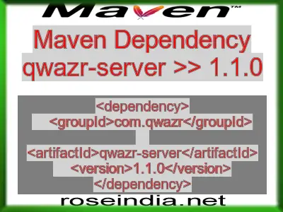 Maven dependency of qwazr-server version 1.1.0
