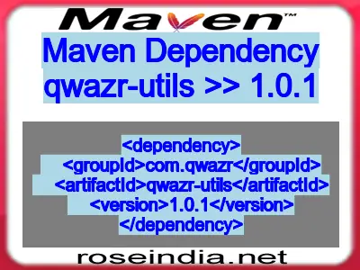 Maven dependency of qwazr-utils version 1.0.1