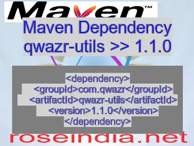 Maven dependency of qwazr-utils version 1.1.0