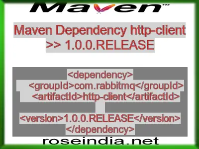 Maven dependency of http-client version 1.0.0.RELEASE