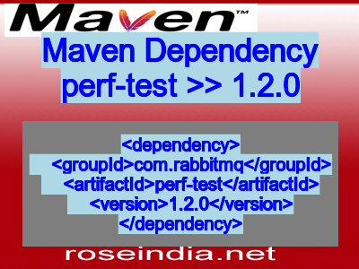 Maven dependency of perf-test version 1.2.0