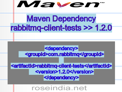 Maven dependency of rabbitmq-client-tests version 1.2.0