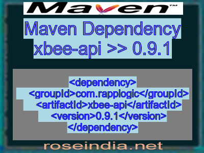 Maven dependency of xbee-api version 0.9.1