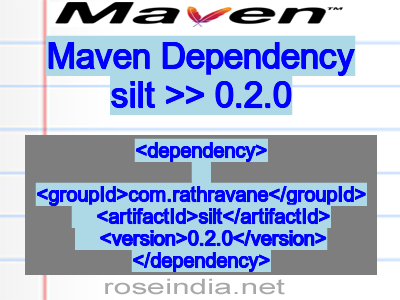 Maven dependency of silt version 0.2.0