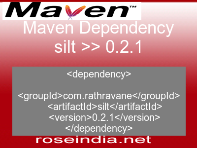Maven dependency of silt version 0.2.1