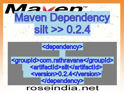 Maven dependency of silt version 0.2.4