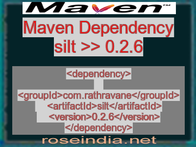 Maven dependency of silt version 0.2.6