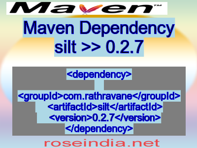 Maven dependency of silt version 0.2.7