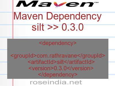 Maven dependency of silt version 0.3.0