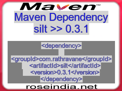 Maven dependency of silt version 0.3.1