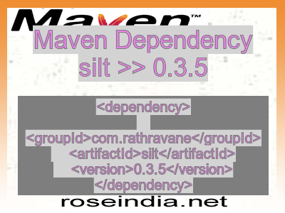 Maven dependency of silt version 0.3.5