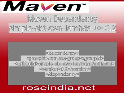 Maven dependency of simple-sbt-aws-lambda version 0.2