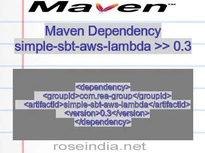 Maven dependency of simple-sbt-aws-lambda version 0.3