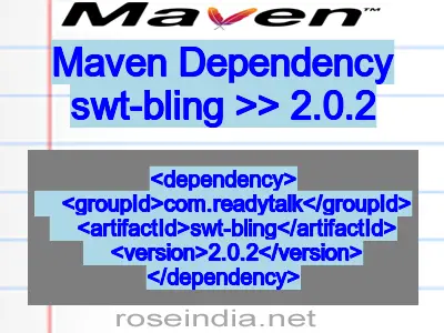 Maven dependency of swt-bling version 2.0.2