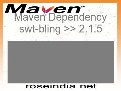 Maven dependency of swt-bling version 2.1.5