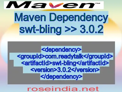 Maven dependency of swt-bling version 3.0.2