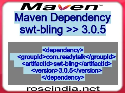 Maven dependency of swt-bling version 3.0.5