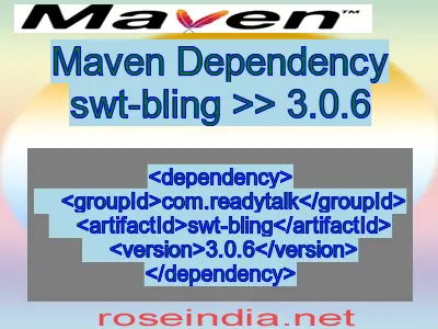 Maven dependency of swt-bling version 3.0.6