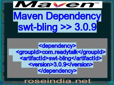 Maven dependency of swt-bling version 3.0.9