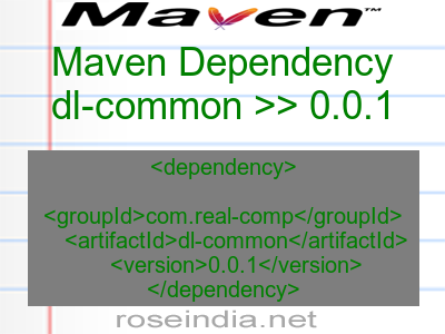 Maven dependency of dl-common version 0.0.1