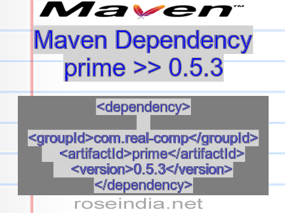 Maven dependency of prime version 0.5.3