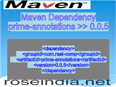 Maven dependency of prime-annotations version 0.0.5