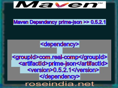 Maven dependency of prime-json version 0.5.2.1