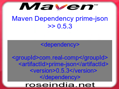 Maven dependency of prime-json version 0.5.3