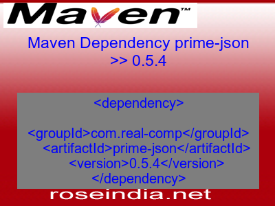 Maven dependency of prime-json version 0.5.4