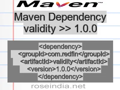Maven dependency of validity version 1.0.0