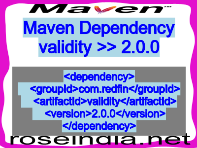 Maven dependency of validity version 2.0.0
