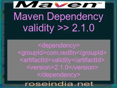 Maven dependency of validity version 2.1.0
