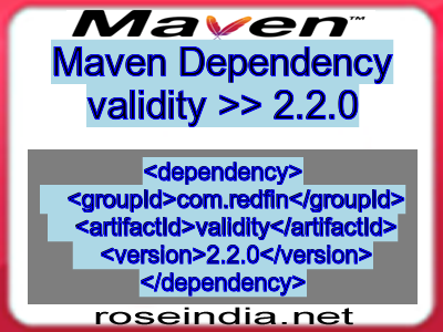 Maven dependency of validity version 2.2.0