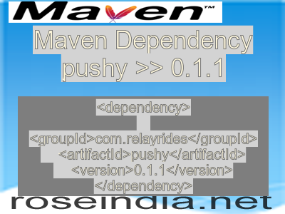 Maven dependency of pushy version 0.1.1