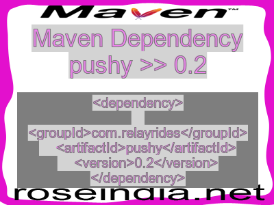Maven dependency of pushy version 0.2