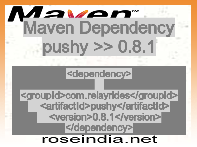 Maven dependency of pushy version 0.8.1