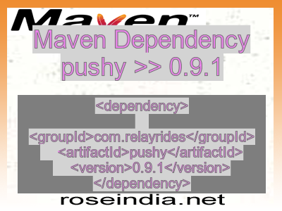 Maven dependency of pushy version 0.9.1